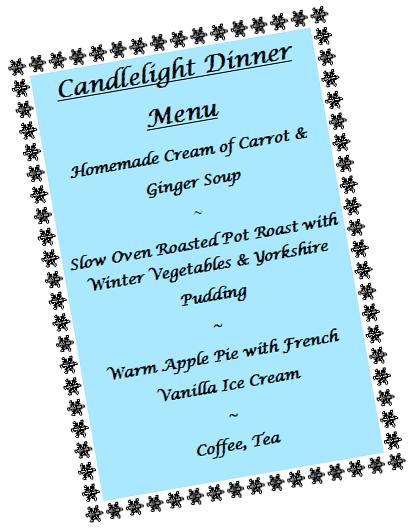 Candlelight Menu