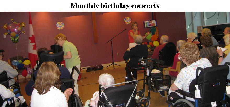 Monthly birthday concerts